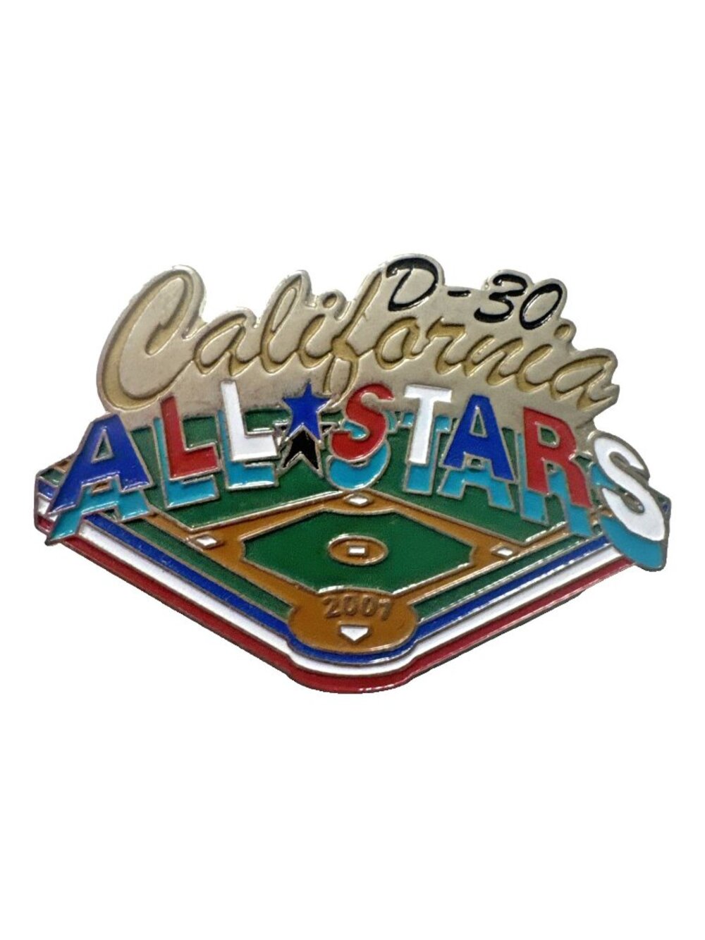 California D-30 Baseball All Stars 2001 Lapel Pin